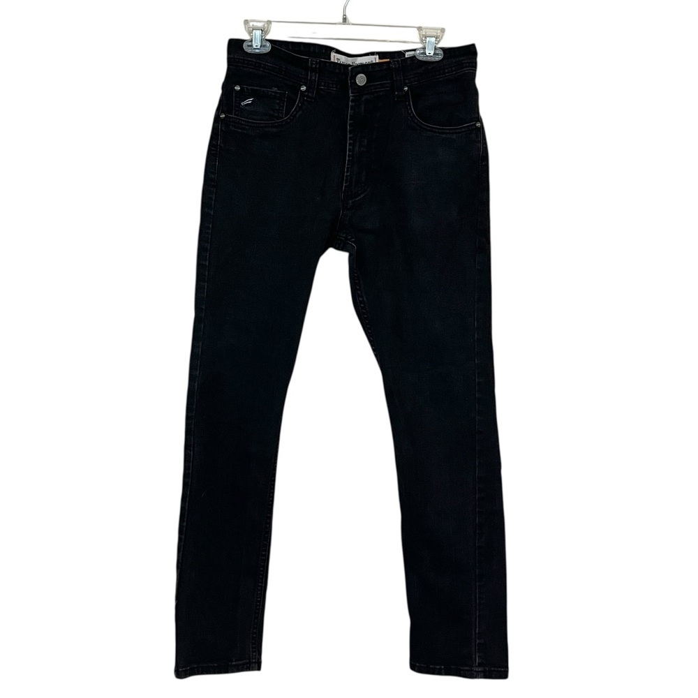 TAILOR VINTAGE Jeans 32x30 Black Knit Denim Canaan Slim Fit Stretch Cotton